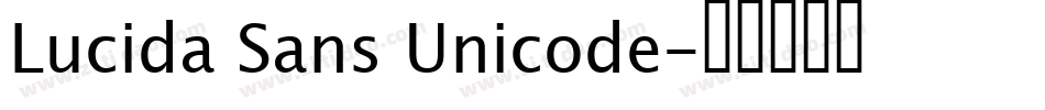 Lucida Sans Unicode字体转换